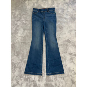 Women's SPANX Blue Denim Flare Jeans Size LARGE